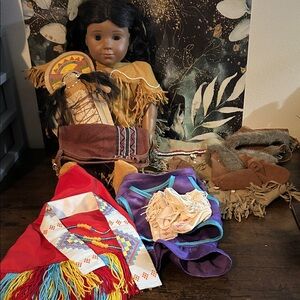 American Girl Kaya 2008 doll  with two extra outfits and accessories